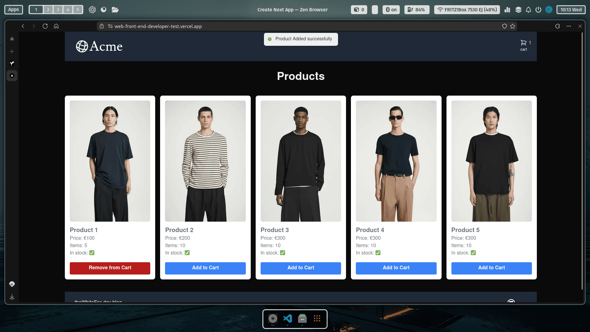 products added